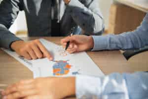 Business people studying statistic report indoors Evidentrust Financial Services Ltd | Structuring Relocation Advisory